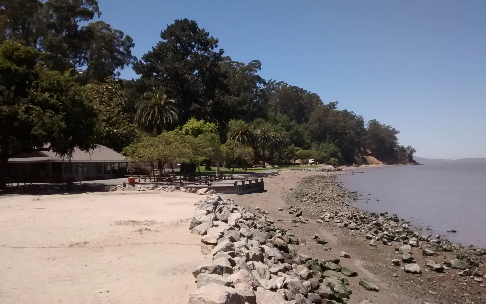 McNears Beach Park in Marin County, California, showing a public community gathering space with recreational facilities